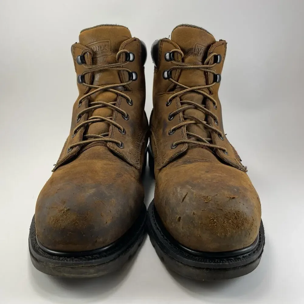 Worx by Red Wing 5606 Steel Toe Work Boots Mens Size 10.5 M Brown Leather EH